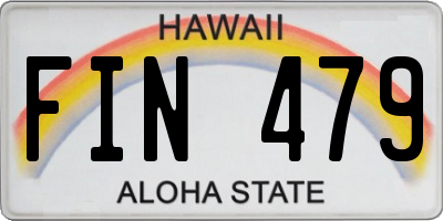 HI license plate FIN479