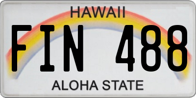 HI license plate FIN488
