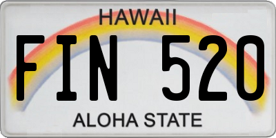 HI license plate FIN520