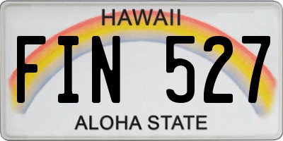 HI license plate FIN527