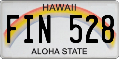 HI license plate FIN528