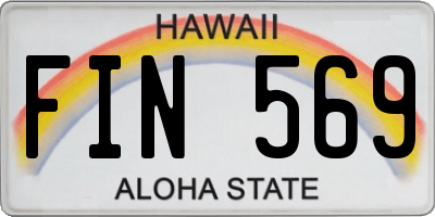 HI license plate FIN569