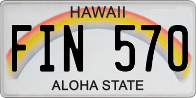 HI license plate FIN570