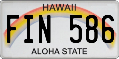 HI license plate FIN586