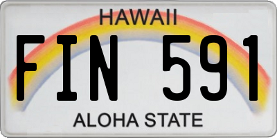 HI license plate FIN591