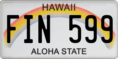 HI license plate FIN599