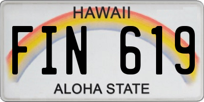 HI license plate FIN619