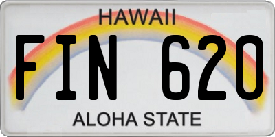 HI license plate FIN620