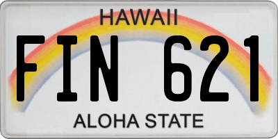 HI license plate FIN621