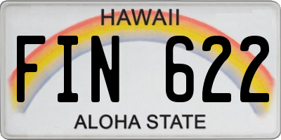HI license plate FIN622