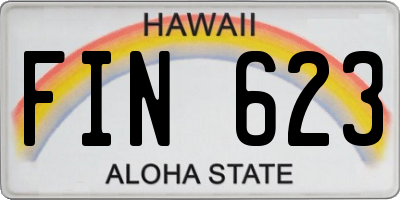HI license plate FIN623
