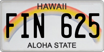 HI license plate FIN625