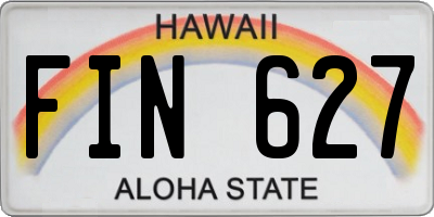 HI license plate FIN627