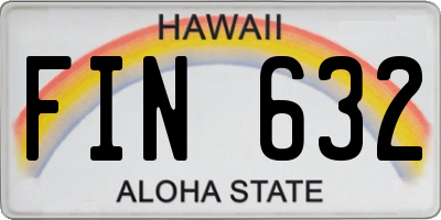 HI license plate FIN632