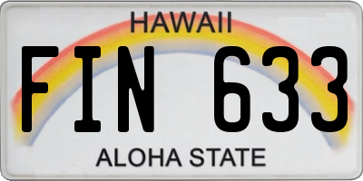 HI license plate FIN633