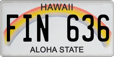 HI license plate FIN636