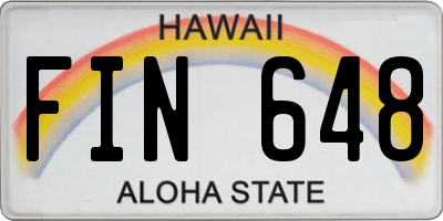 HI license plate FIN648