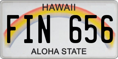 HI license plate FIN656