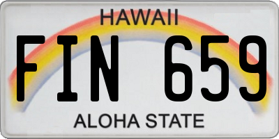HI license plate FIN659