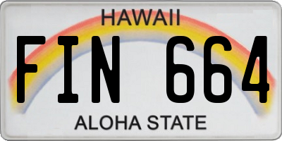 HI license plate FIN664