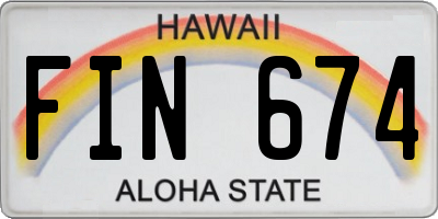 HI license plate FIN674