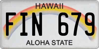 HI license plate FIN679