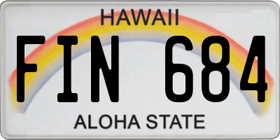 HI license plate FIN684