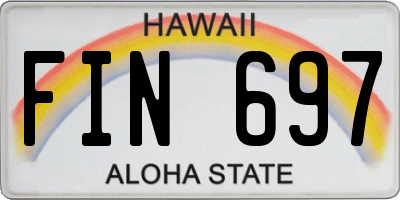HI license plate FIN697