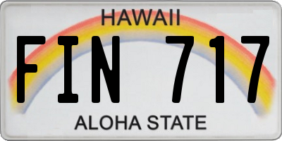 HI license plate FIN717