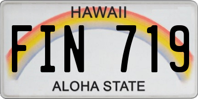 HI license plate FIN719