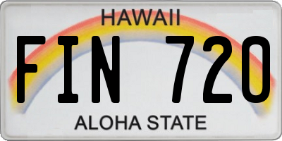HI license plate FIN720