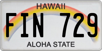 HI license plate FIN729