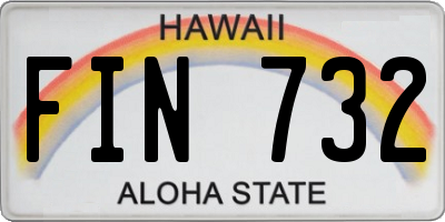 HI license plate FIN732