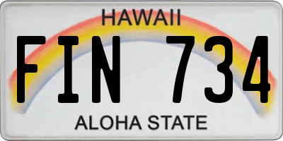HI license plate FIN734