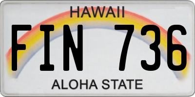 HI license plate FIN736