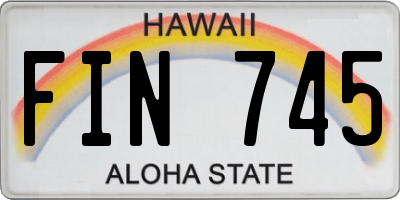 HI license plate FIN745
