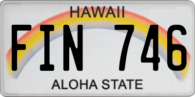 HI license plate FIN746