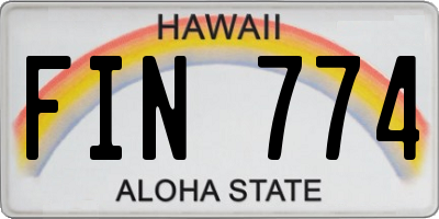 HI license plate FIN774