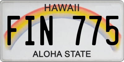 HI license plate FIN775