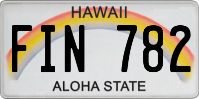 HI license plate FIN782