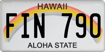 HI license plate FIN790