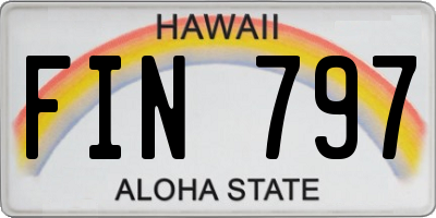 HI license plate FIN797