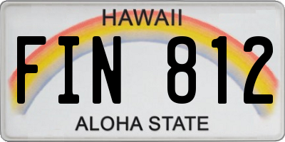 HI license plate FIN812