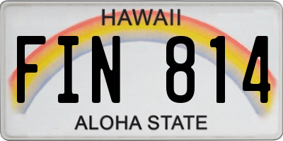 HI license plate FIN814