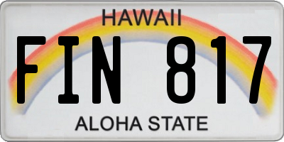 HI license plate FIN817