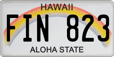 HI license plate FIN823