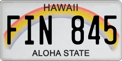 HI license plate FIN845