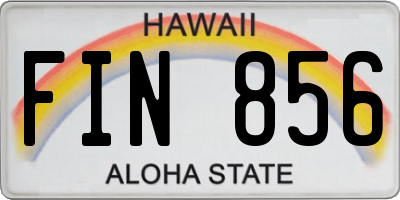 HI license plate FIN856