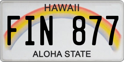HI license plate FIN877