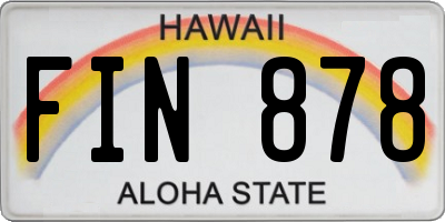 HI license plate FIN878